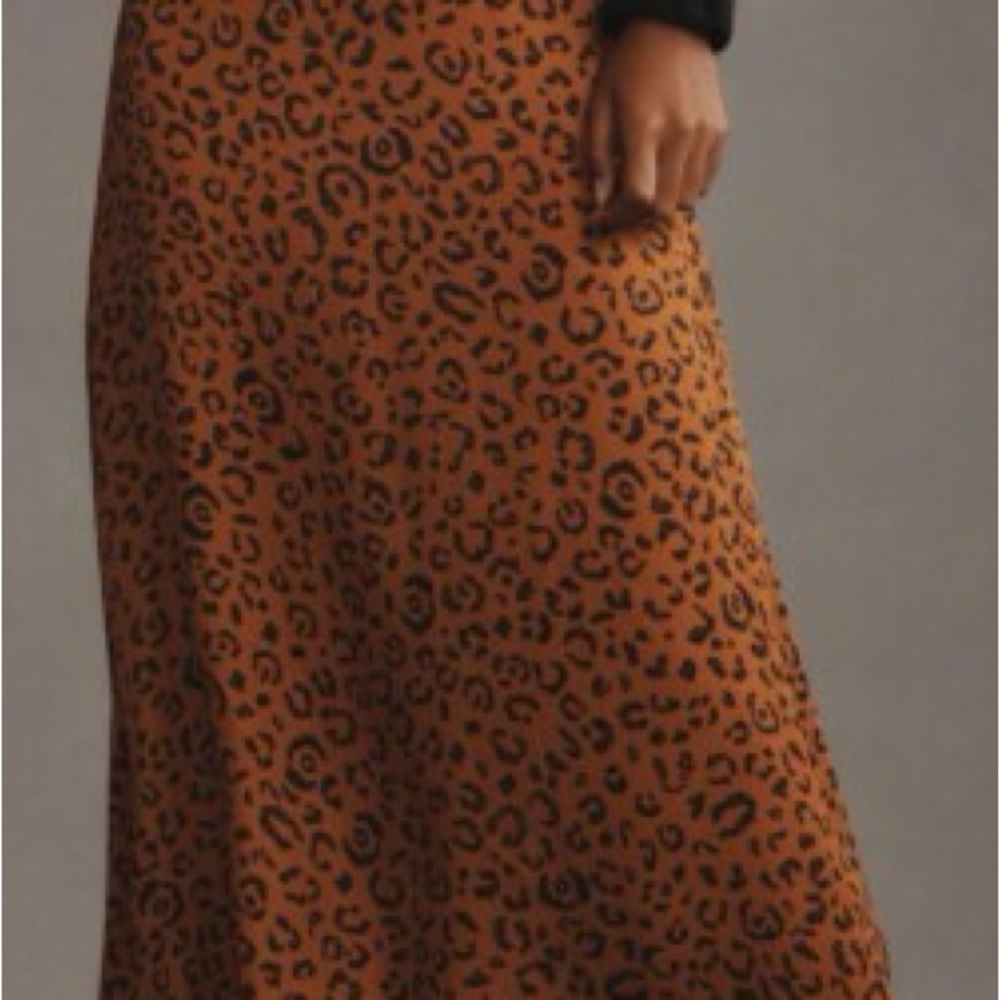 Leopard Print Midi Skirt